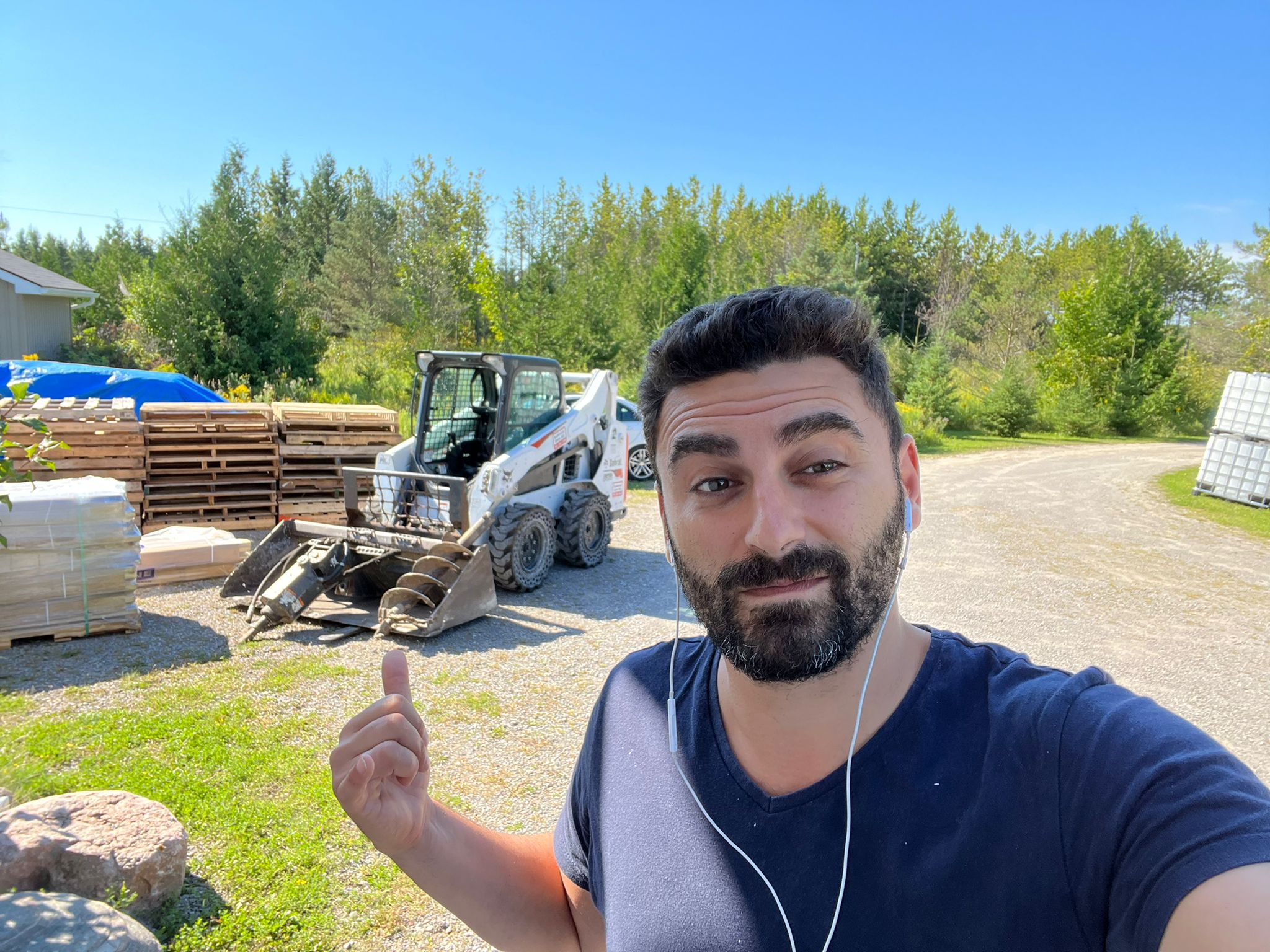 Farm work day with equipment